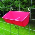 thumbnail image 2 of Little Giant FF16RED 9 Quart Heavy Duty Feed Trough Bucket Fence Feeder, Red, 2 of 5