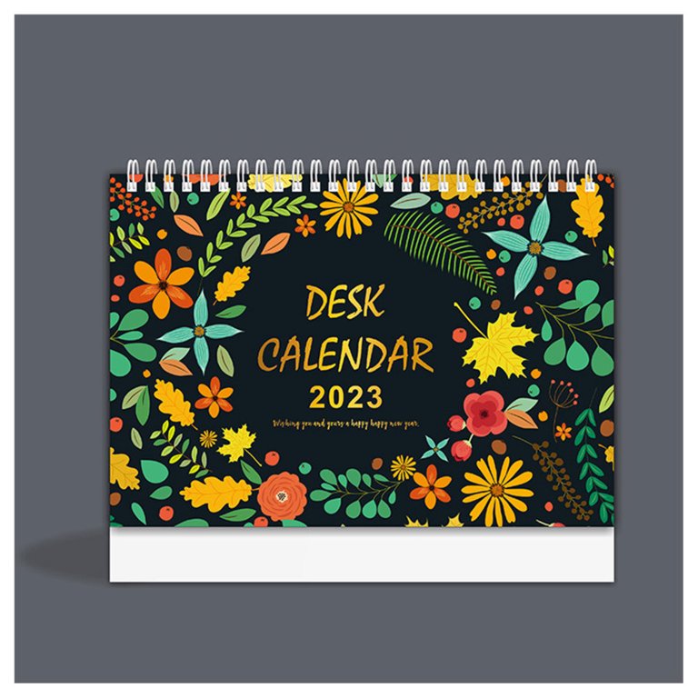 2023 Desk Calendar Professional Standard Calendar with Thick Paper for Home  School and Office Flower Christmas - Walmart.com
