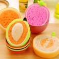thumbnail image 3 of Dalazy Cartoon Fruit Children Bath Cleaning Sponge Dishwashing Sponge Orange, 3 of 9