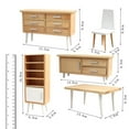 thumbnail image 4 of Retro Cama Individual Dormitorio Sala de Estar Muebles Hogar 1:12 Decoración , Madera2, Multi, 4 of 4