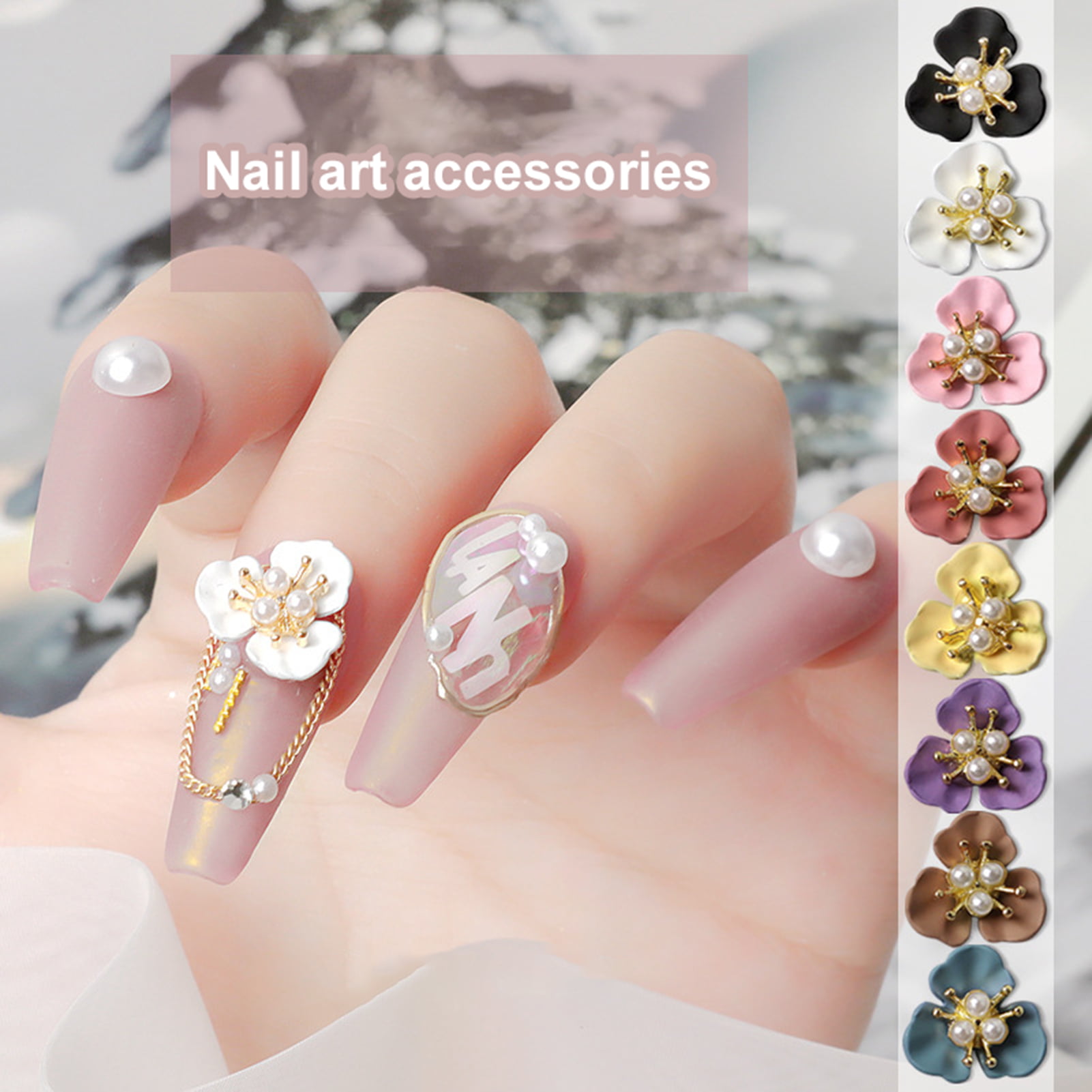 10pcs 3D Nail Art Strass Rhinestones Decoration Nails Acrylic Rose Flower Decoration  Manicure Nail Accessories - Etsy Hong Kong