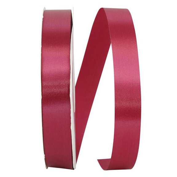 Reliant Ribbon - 4700-201-05C, Single Face Satin Charm Sfs Ribbon, Wine, 7/8 Inch, 100 Yards