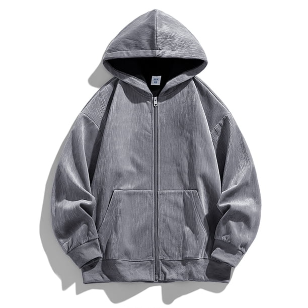 Sudaderas Con Capucha Para Hombre, Ligera, Para Entrenamiento, Casual, Delgada, Con Parches, Sin Botones, Color De Contraste, Gris-oscuro