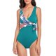 thumbnail image 1 of Gibobby Trajes de Natación para Mujer Traje de baño de mujer con costuras impresas de una pieza con correa en el pecho Trajes de baño de una pieza(Verde,XL), 1 of 5