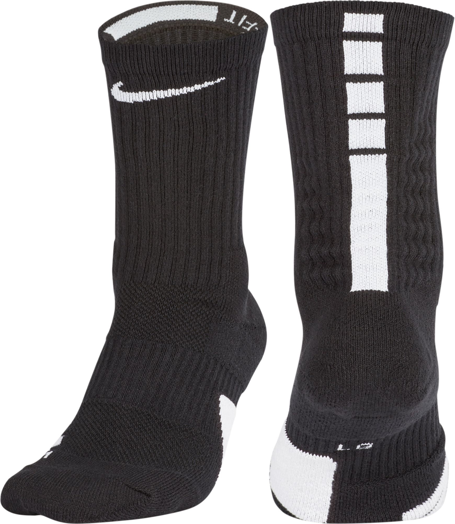 nike elite socks black and white