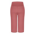 thumbnail image 5 of SBYOJLPB Women's Capris Casual Solid Color Elastic Waist Straight Leg Pants, 5 of 6