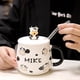 thumbnail image 4 of Linda taza de café de vaca con hermosa tapa, regalo de taza de cerámica de 450 ml, amantes de las vacas, 4 of 6