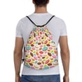 thumbnail image 2 of Kuqiui Color Donut Print Drawstring Backpack Drawstring Bags,Draw String Back Bag Drawstring Bags for Sports,Gym,Travel,Swimming,Beach, 2 of 8