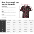 thumbnail image 6 of Lsque Ripe Red Cherry pattern Hawaiian Shirt for Men, Unisex Summer Beach Casual Short Sleeve Button Down Shirts-XX-Large, 6 of 9