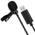 thumbnail image 1 of Universal USB Microphone Lavalier Microphone Clip-on Computer Mic Plug and Play Omnidirectional Mic, 1 of 7