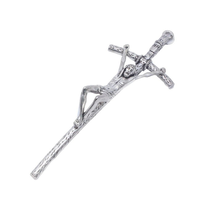 Colgante de cruz , joyería decorativa , adornos de suspensión de aleación de Zinc para vehículos, festival, bolso de boda, Unisex , Plata Sunnimix Colgante Cruz