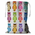 thumbnail image 1 of YUSDECOR Night Owls Storage Basket Laundry Bag with Drawstring Size 18x24 Inch, 1 of 3
