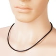 thumbnail image 4 of 2pcs Cadena de cuerda de colr de cordón de cuero negro con cierre de acero inoxidable 20 pulgadas 24 pulgadas Zulema Cordón de goma negro, 4 of 8