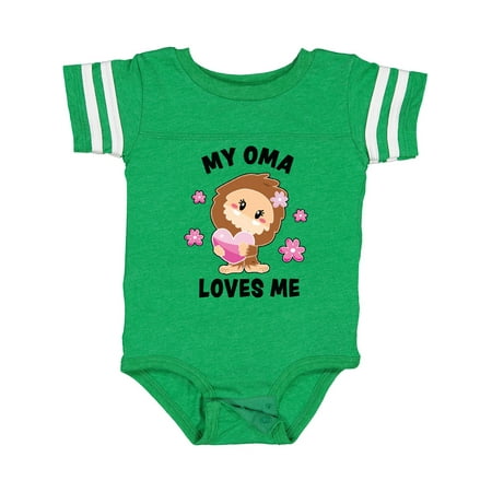 

Inktastic My Oma Loves Me with Bigfoot Gift Baby Girl Bodysuit