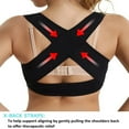thumbnail image 5 of Joyshaper Adjustable Chest Support Shapewear for Women X Strap Upper Back Brace Posture Corrector Black 3XL, 5 of 7