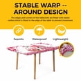 thumbnail image 4 of Valentine's Day Table Cloths for 6 Foot Rectangle Tables, Pink Love Gnomes Roses Romantic Patio Waterproof Elastic Fitted Tablecloths, Washable Rectangular Table Cover for Camping, 4 of 8