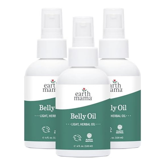 Earth Mama Huile pour le Ventre pour Peau Sèche Huile Hydratante au Calendula pour Encourager l'Élasticité Naturelle et Aider à Prévenir les Vergetures pendant la Grossesse et les Pos