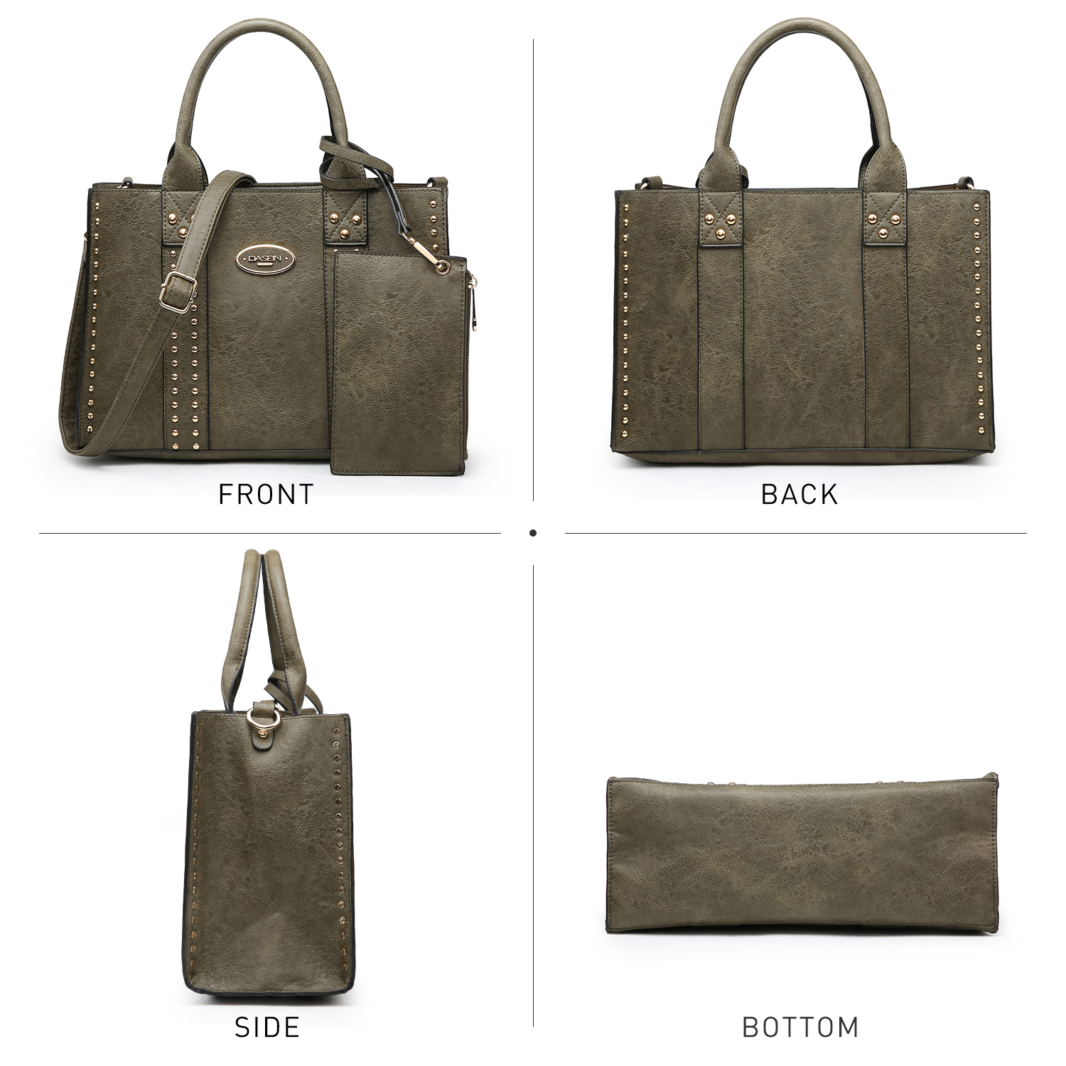 Dasein Women's 3-Piece Handbag Set, Faux Leather photo 6