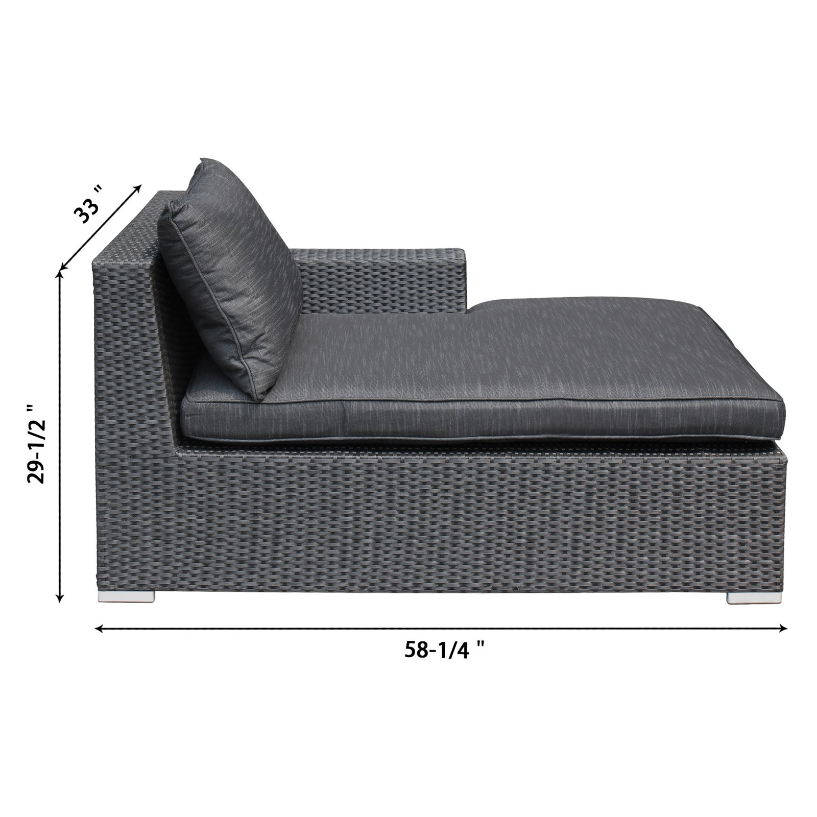 Magari Furniture Complete Outdoor Resin Wicker 3 Piece Patio Conversation Set - image 5 of 7