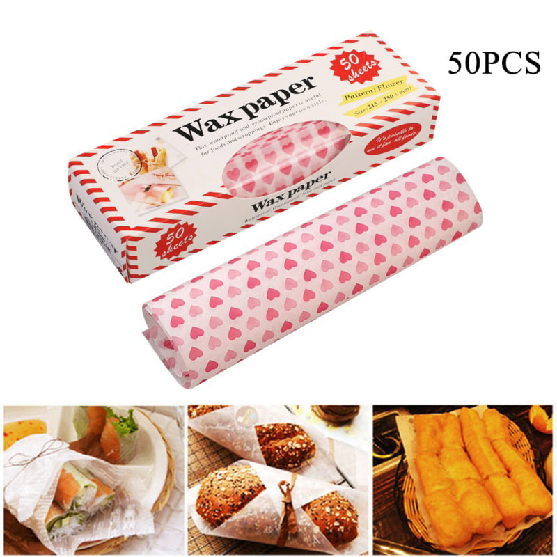 10pcs/set D Style Printed Wax Paper Food-grade Greaseproof Non-stick Baking  Paper For Snacks, Desserts Packaging