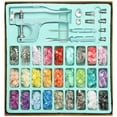 thumbnail image 1 of Gotydi 300 Juegos de Broches de Resina y Kit de Herramientas con Alicates 5 Formas 25 Colores Botón de Metal a Presión Fasteners DIY Juego de Botones a Presión para Bebé Bolsa de Ropa para Niños Sombrero Sewing, 1 of 9