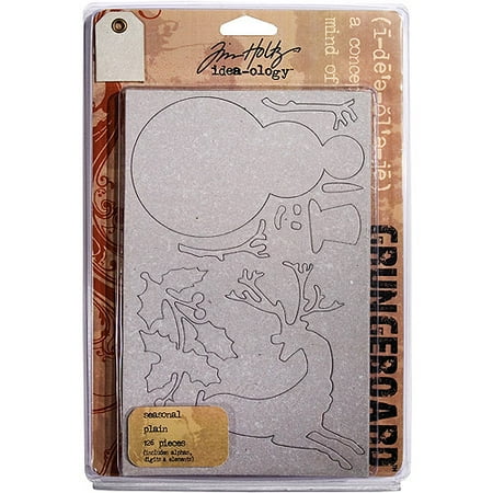 Grungeboard Seasonal 5X8 Sheets 8/Pkg, Plain 126 Pieces