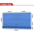 thumbnail image 2 of Pegboard Wall Organizer, Blue Metal Peg Board Panels, Garage Storage System with Hooks and Storage Bins, 59pcs, 2 of 13