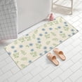 thumbnail image 2 of Pioneer Flower Floral Print Pattern Bathroom Rugs Mat, Non Slip Microfiber Bathroom Rug with Rubber Backing, Soft Mats for Bathroom Floor Tub Shower, 24"x60", 2 of 5