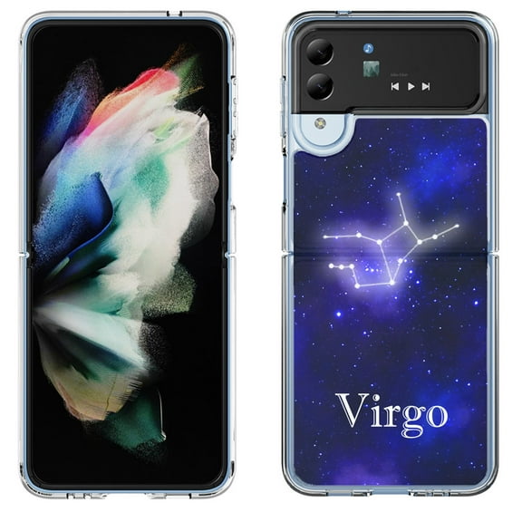 Shockproof Bumper Phone Case for Samsung Galaxy Z Flip 4 5G, by OneToughShield ® - Virgo