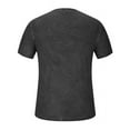 thumbnail image 4 of Zpanxa T Shirts for Men, Gym Shirts Men Round Neck Short Sleeve Button Down Blouse Tops Casual Fashion Solid Color Pullover Dark Gray XXL, 4 of 5