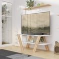 thumbnail image 2 of Mueble para tv MORU Blanco y roble minimalista, 2 of 9