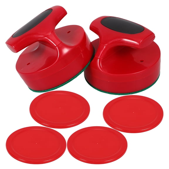 ADDHAT Red Air Hockey Table and Puck Set, 1 Complete Set for Enhanced Play and Family Fun
