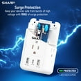 thumbnail image 6 of SHARP White USB Electrical Outlet, 9 in 1 Fast Charge, 6 of 7
