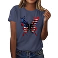 thumbnail image 4 of Vetsdori USA Years Anniversary T Shirts for Women Patriotic Casual Pullover Graphic 4th of July,Red White and Blue Short Sleeve Independence Day Crew Neck Womens T-shirts Summer, 4 of 7