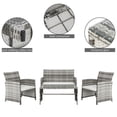 thumbnail image 4 of DEELLEEO 4pcs 1 Double Seat 2 Single Seat 1 Coffee Table Combination Sofa Gray Gradient, 4 of 5