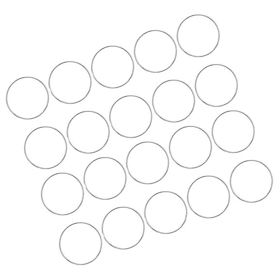 ELAYARD 20Pcs Decorative Floral Hoops Plated Silver Metal Craft Rings Elegant Design for Wedding and Home Decor