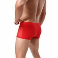 thumbnail image 6 of khonts,Men's Sexy Boxer Briefs See Through Underwear Sheer Mesh Low Rise Underpants Red XL, 6 of 7