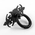 thumbnail image 6 of Renovators Supply Ring Pull Cabinet Drawer Door Wrought Iron Black 3 1/2" Pack of 10, 6 of 8