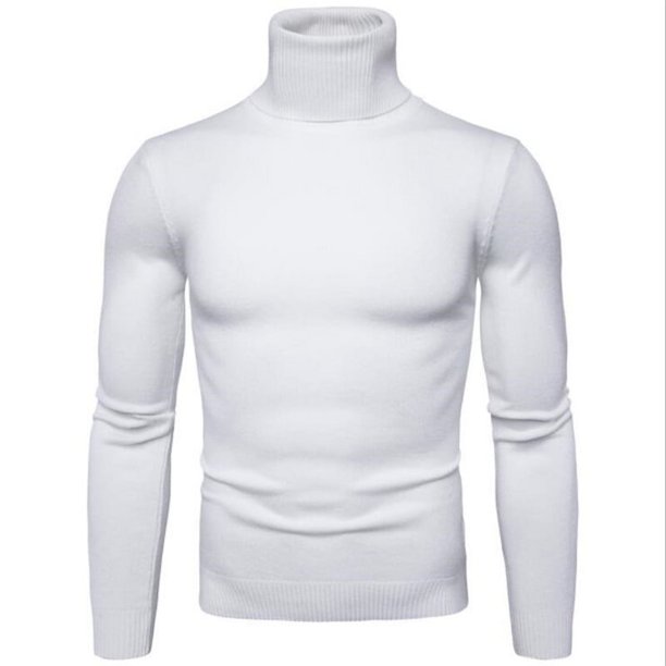 Suéter de cuello alto Suéter ajustado para hombre Suéter de lana con solapa Suéter de base gruesa para hombre Uso versátil