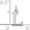 thumbnail image 2 of 14K White Gold 14Kw Cutout Letter L Initial Pendant - Jbsp, 2 of 5