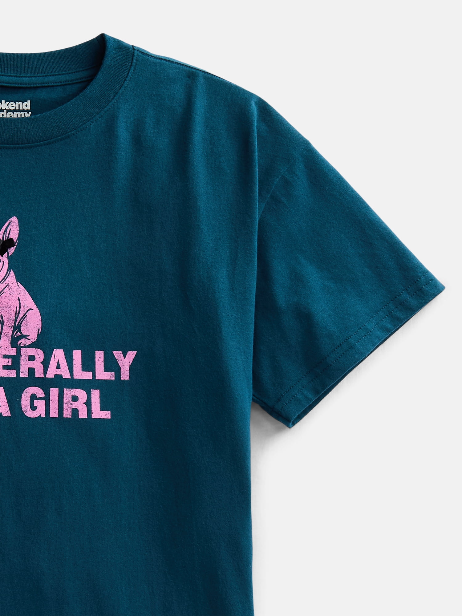 Weekend Academy Girls Oversized Graphic Tee, Sizes 4-18