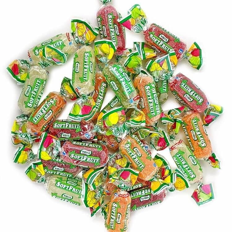 Vidal Soft Jelly Fruit Gummies 2.2 Lbs Bag - Assorted Fruit Flavors, Sugar Coated, Individually Wrapped Bulk Candy Variety Pack Fruit Chews Gummi For Candy Buffets, Piñatas, And Kids Party Favors