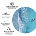 thumbnail image 4 of Kll Round Shape Drink Coasters Set Of 4,Pu Leather Absorbent Coasters Set Decorative Coffee Cup Coasters Housewarming Gift For Home Decor-Waves And Boats On The Beach, 4 of 9