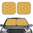thumbnail image 2 of Daiia Daisies Flowers 2PCS Car Windshield Sun Shade, Foldable Sun Shield for Car Front Window, Auto Sun Blocker Visor Protector Universal for Truck SUV Pickup-Large, 2 of 7