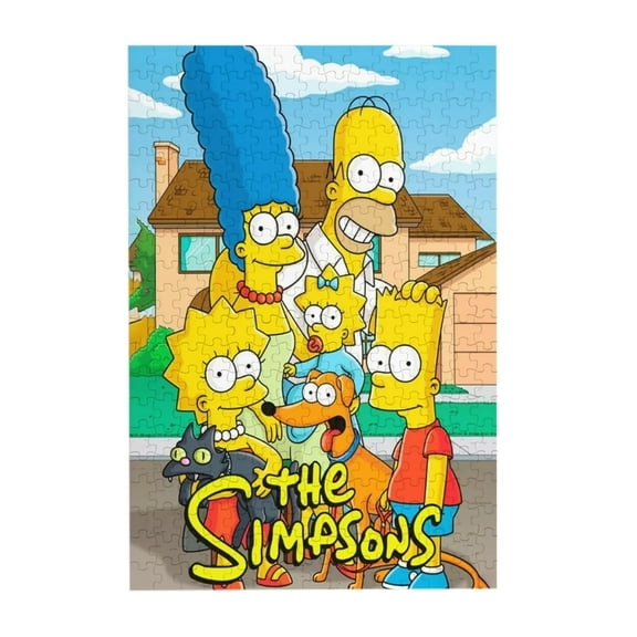 300PCS Simpsons Jigsaw Puzzles Cartoon Anime Picture Puzzle Birthday Present Game For Teen And Adults