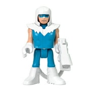 Replacement Part for Fisher-Price Imaginext Playset Inspired by DC Superfriends Holiday Theme HML59 ~ Replacement Poseable Captain Cold Figure ~ Dressed in Blue and Carrying Removable Freeze Weapon