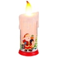thumbnail image 1 of Lámpara De Vela De Simulación Con Patrones De Muñeco De Nieve / Papá Noel Modelado De Simulación Eléctrica Luz De Vela Atmósfera Alimentada Por Batería Lámpara Led Para Festival De Navidad Advancent HA027483-02, 1 of 7