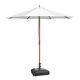 thumbnail image 1 of Yescom 9ft Solid Wood Outdoor Patio Umbrella with Base Included Parasol Wheels Stand for Bistro Market Garden Deck Yard Poolside White, 1 of 9