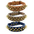 thumbnail image 3 of Collar de perro con tachuelas afiladas, protege el cuello del perro de las mordeduras, se adapta a perros grandes, medianos y pequeños, 1 pieza, 3 of 4