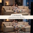 thumbnail image 4 of EHANCIS 105" Modular Sectional Sofa, 3 Seater Chenille L Shape Couch with Ottoman,Coffee, 4 of 10